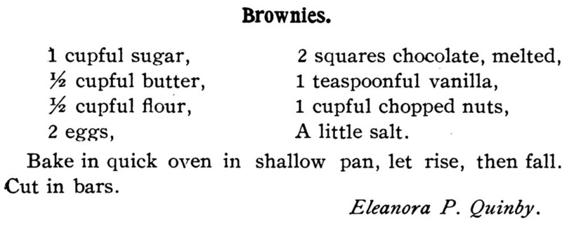 Home Cookery 18904 Brownies Recipe